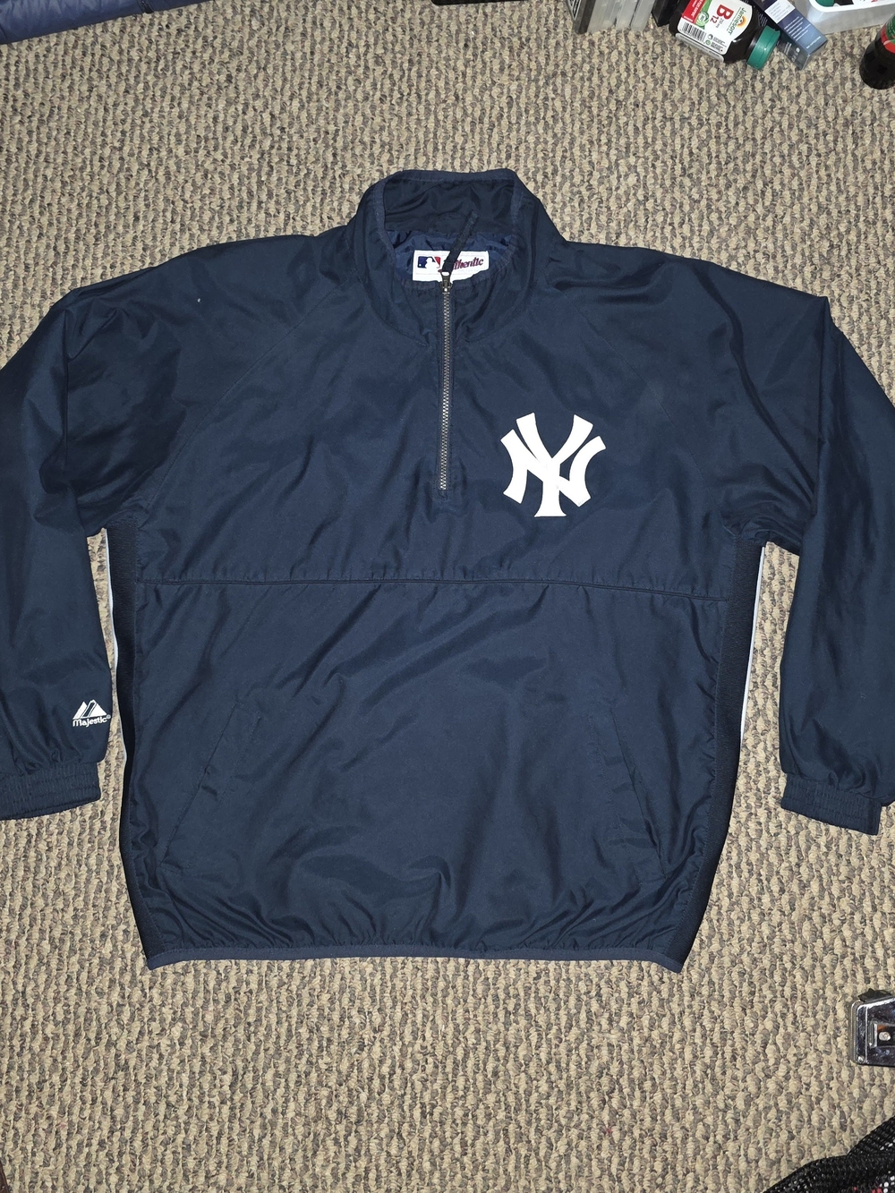 New York Yankees Navy Half-Zip Pullover Jacket